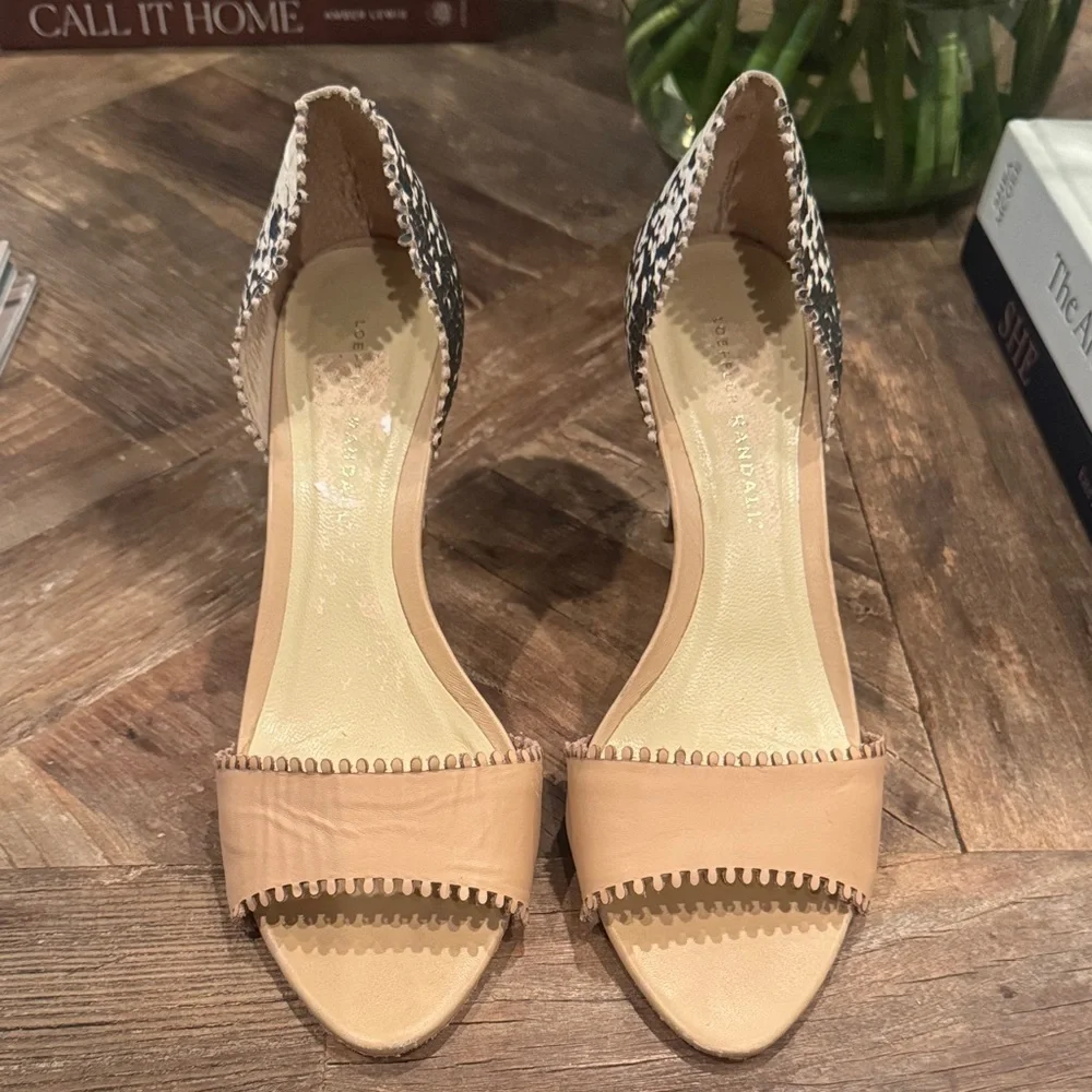 Loeffler Randall Leather Printed Sandals Size 8.5